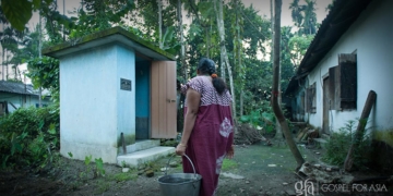 GFA-supported Compassion Services teams construct toilets, also known as sanitation facilities, for people who do not have the means to do so on their own